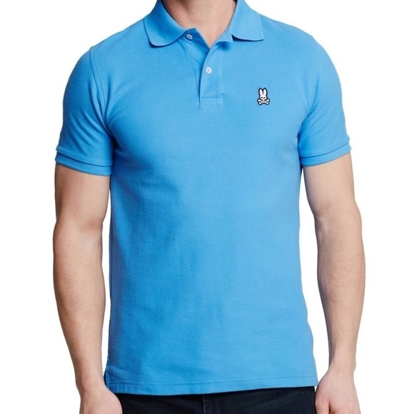 Psycho Bunny Men’s Blue Classic Polo Shirt - Picture 1 of 13